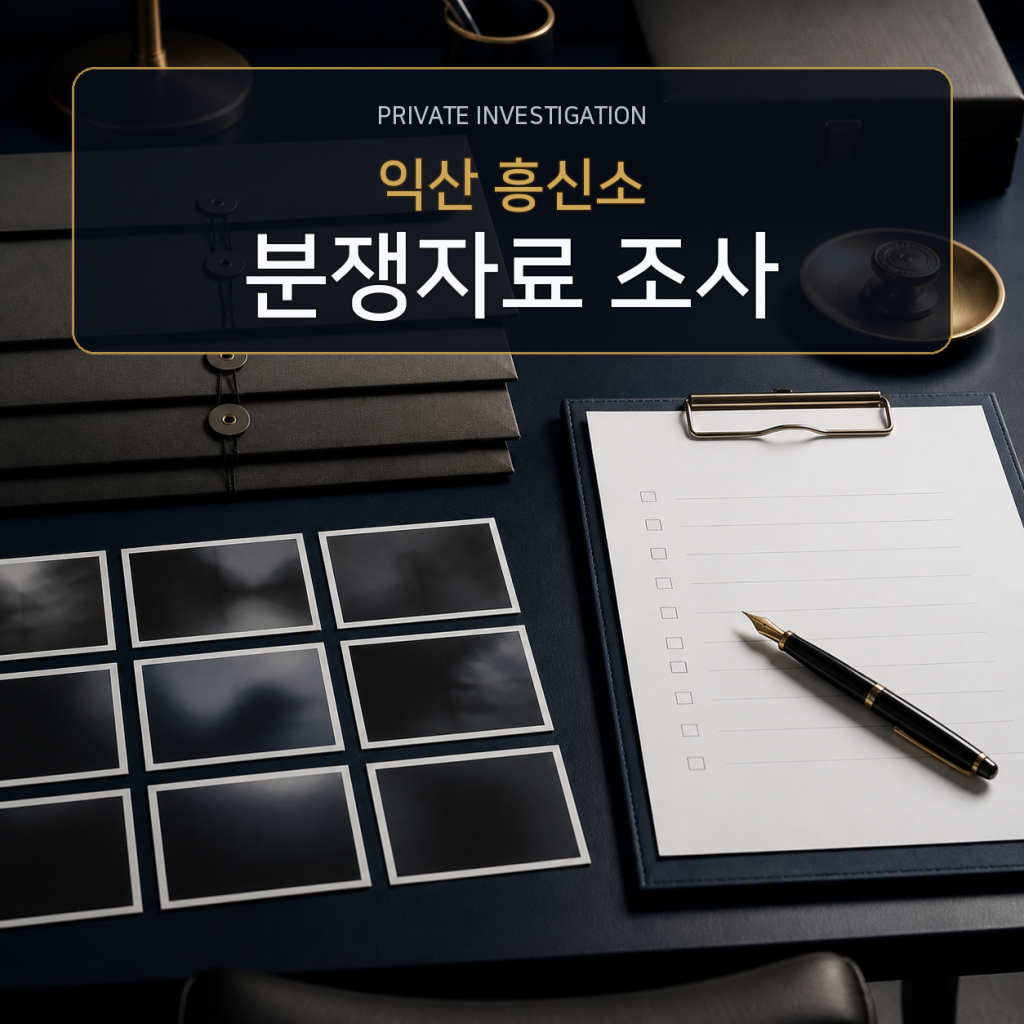 익산 분쟁자료 조사 전문 흥신소